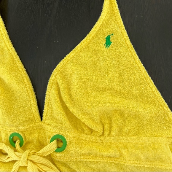 Ralph Lauren Girls Yellow Terry Swim Coverup. Size S - Picture 2 of 5